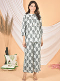 Women White Gray Printed Cod set CS-2012