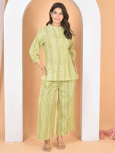 Women Olive Green Printed Cod set CS-2019