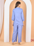Women Blue Plain Cod Set CS-2023
