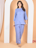 Women Blue Plain Cod Set CS-2023