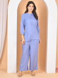 Women Blue Plain Cod Set CS-2023