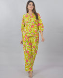 Plus size Green hand block cord set