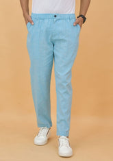 Sky-Blue-Handloom-Cotton-Regular-Trouser
