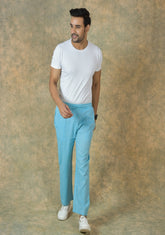 Sky-Blue-Solid-Cotton-Handloom-Men-Pant