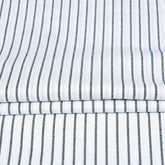 White Black Stripe Cotton Handloom Fabric