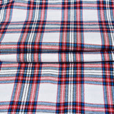 White Black and Red Twill Cotton Handloom Fabric