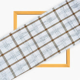 White Brown Checks Cotton Handloom Fabric