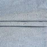 White Gray Stripe Cotton Handloom Fabric