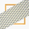 White Gray and Yellow Zig Zag Cotton Fabric