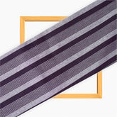White Purple Stripe Cotton Handloom Fabric