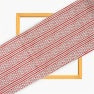 White Red Print Cotton Handloom Fabric