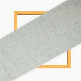 White Red Texture Cotton Handloom Fabric