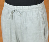 WHITE SOLID COTTON HANDLOOM MEN PANT-15003