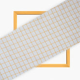 White Yellow Checks Cotton Handloom Fabric
