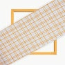 White Yellow Triple Line Checks Cotton Handloom Fabric