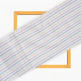 Pink Black Stripe Cotton Handloom Fabric