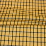 Yellow Black Checks Cotton Handloom Fabric