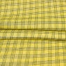 Yellow Black Triple Line Checks Cotton Handloom Fabric