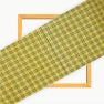 Yellow Black Triple Line Checks Cotton Handloom Fabric