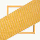 Yellow White Stripe Cotton Handloom Fabric