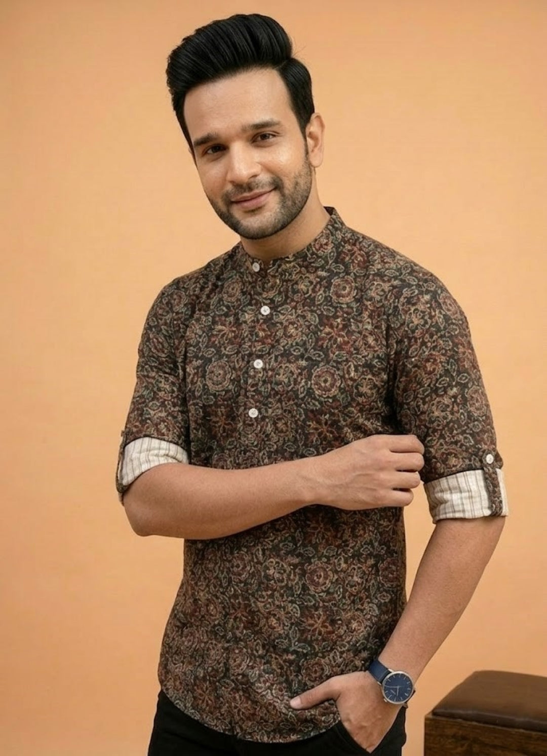 Men Thread Work Multi color Kurta
