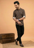 Men Thread Work Multi color Kurta