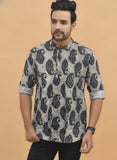 Men Yoke Design Patchwork Kurta