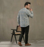 Men Checked Flared Sleeves Thread Work Handloom Kurta