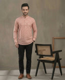 Men Geometric Thread Work Handloom Kurta