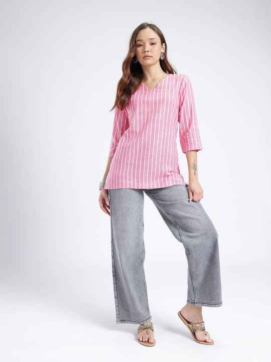 Women Striped Cotton Top