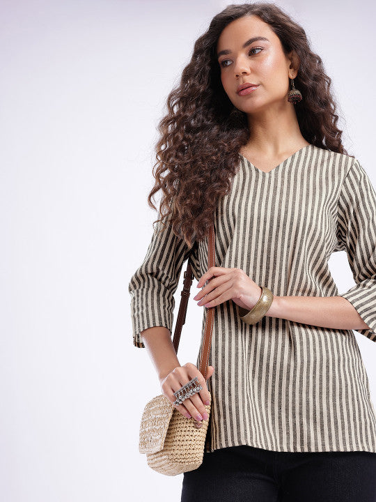 Women Striped Cotton Top