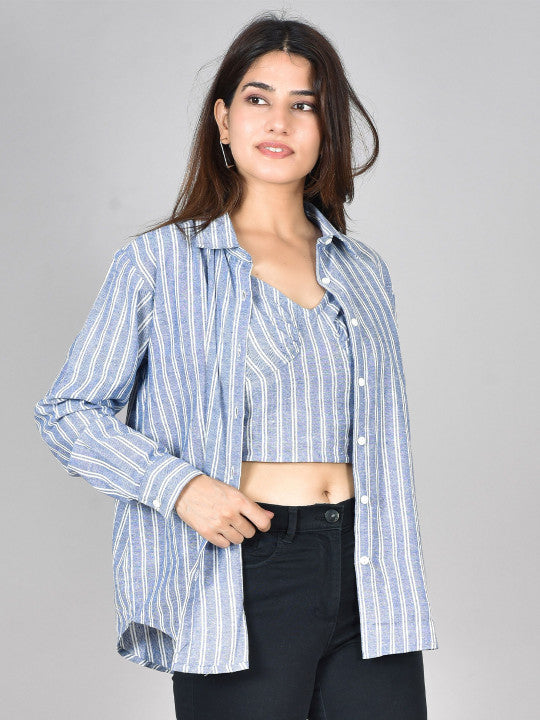 WOMEN STYLES TOP BLUE