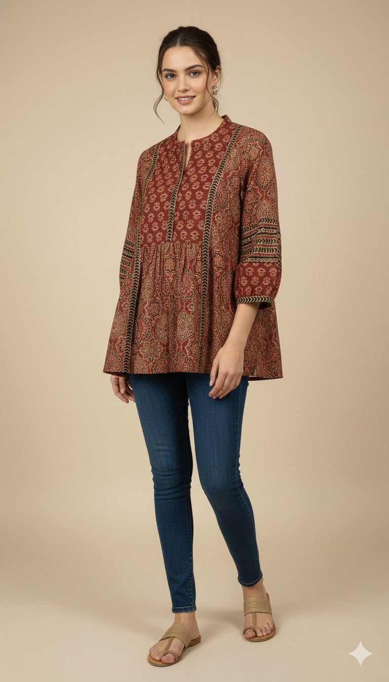 WOMEN FLORAL TOP (06063)