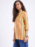 Women Striped Cotton Top Multy Color