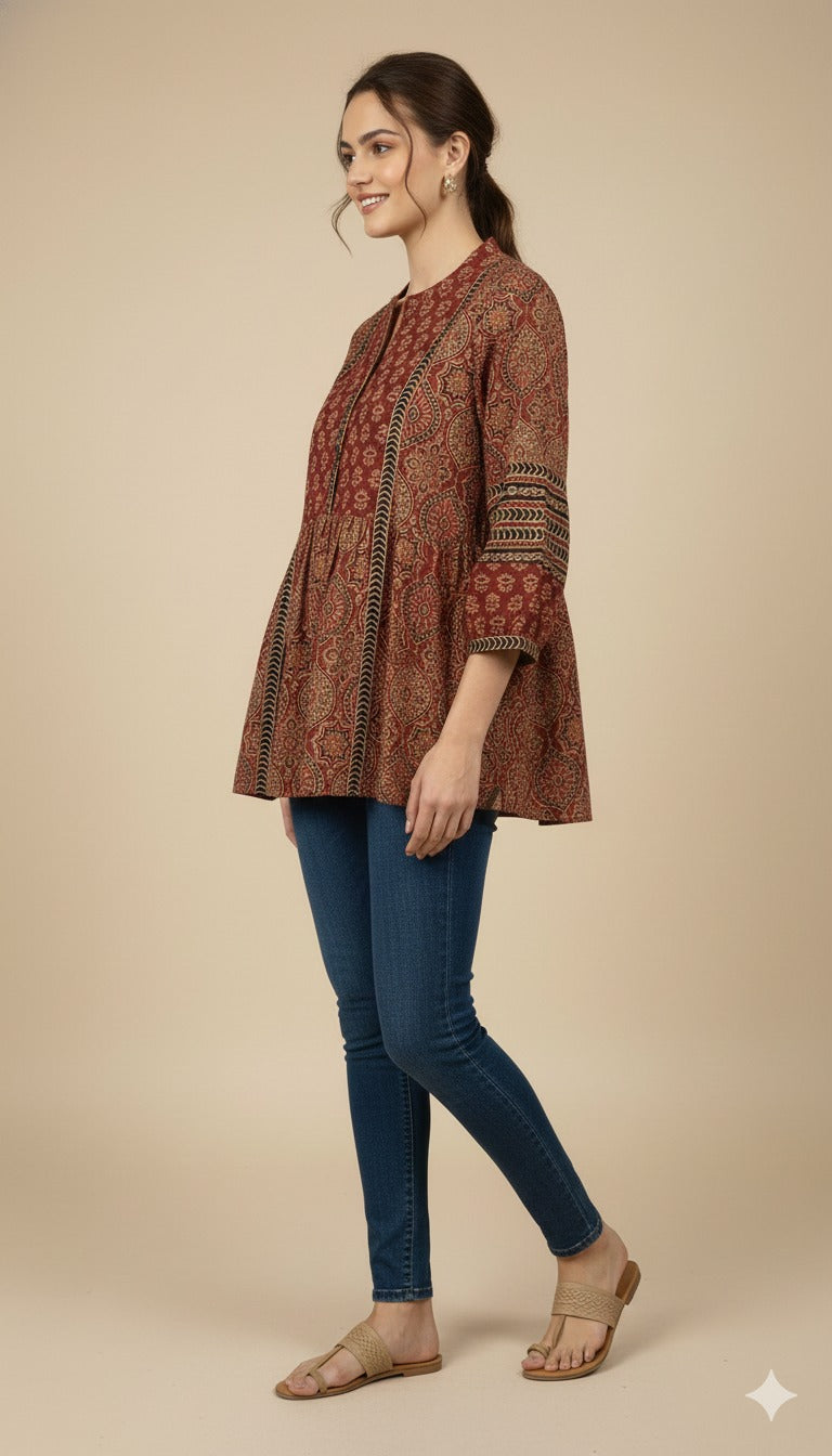 WOMEN FLORAL TOP (06063)