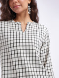 Women Checked Cotton Top