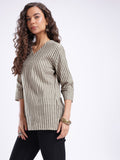 Women Striped Cotton Top