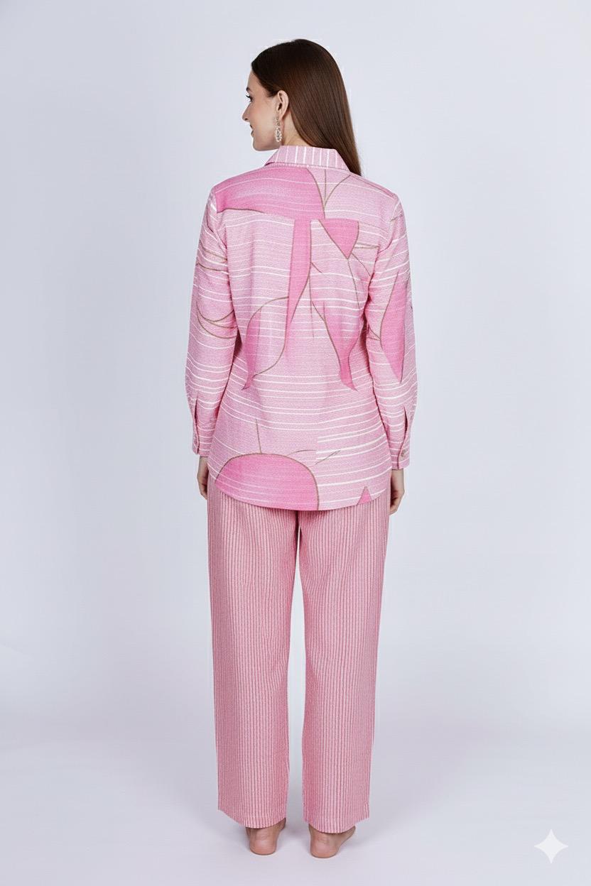 Women Printed Cord Set Light Pink-2026