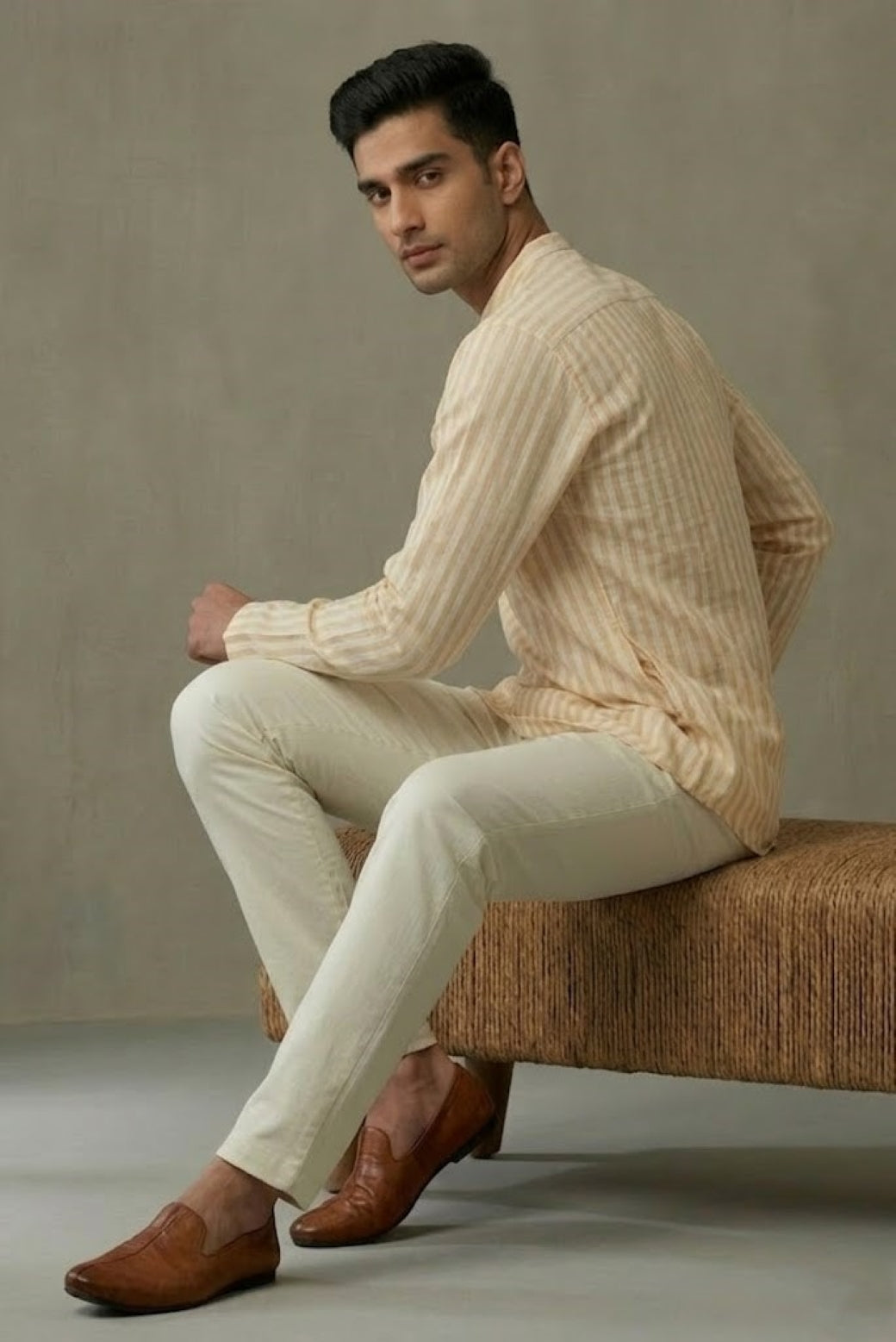 Men Yellow Kurta