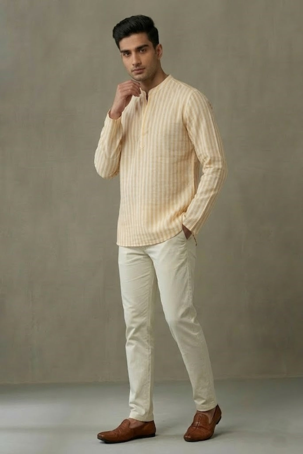 Men Yellow Kurta