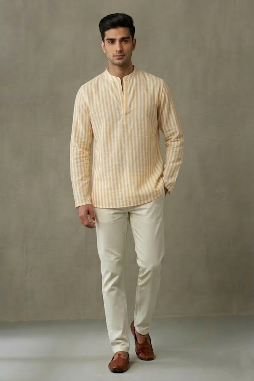 Men Yellow Kurta