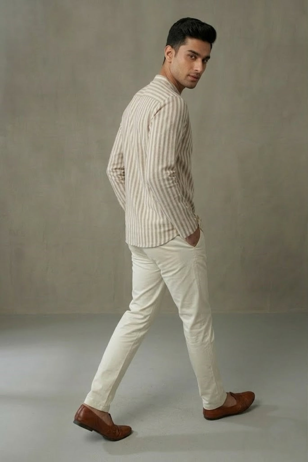 Men Beige color Kurta