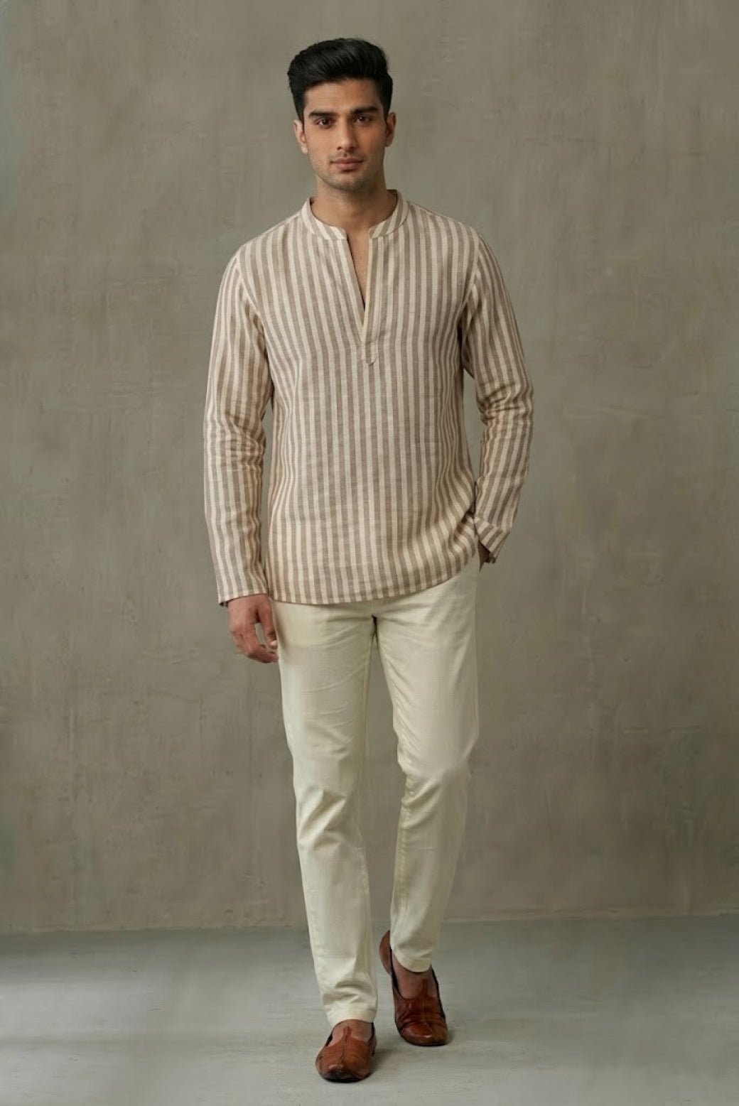 Men Beige color Kurta