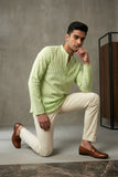 Men Lime Green Kurta