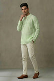Men Lime Green Kurta