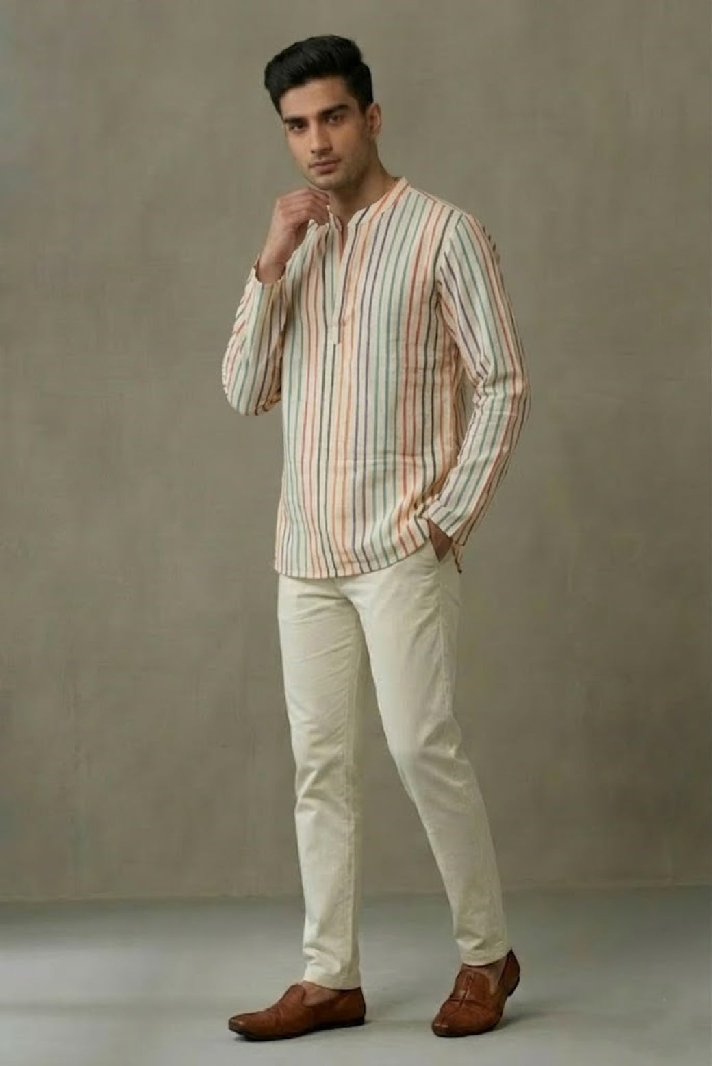 Men Multicoloured Kurta