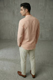Men Orange Short Kurta