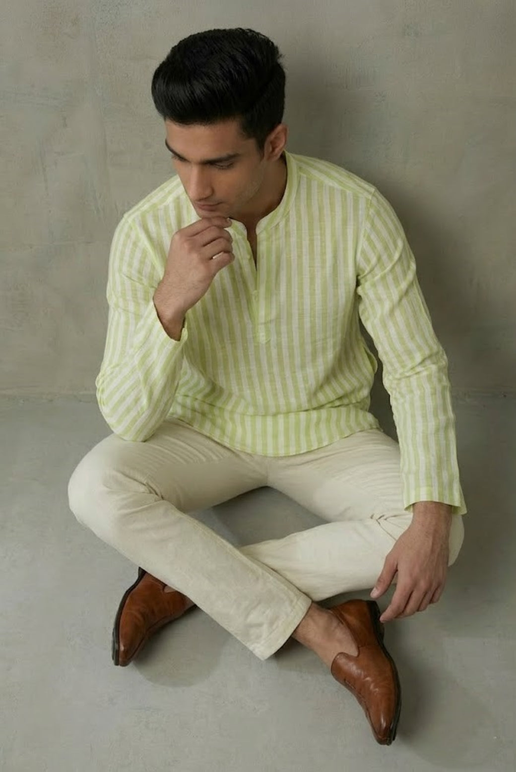 Men Yellow Kurta