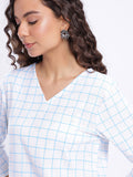 Women Checked Cotton Top