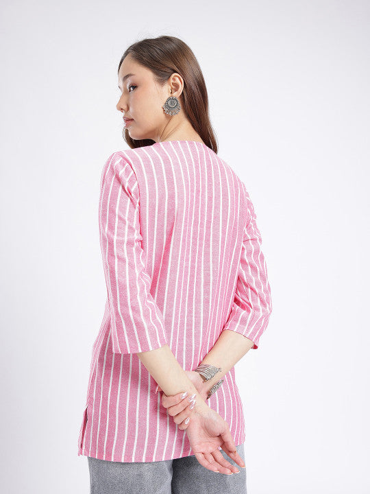 Women Striped Cotton Top